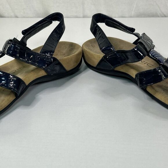 Vionic Womens Sandals Blue Leather Strappy Amber Comfort Support Shoes Sz 9.5 - Picture 3 of 8